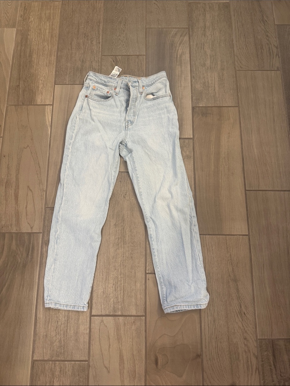 Light 501 Wash High-Rise Straight Jeans
